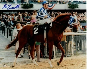 RON TURCOTTE Signed Autographed 8x10 SECRETARIAT JOCKEY Photo - Picture 1 of 1