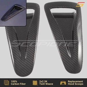 Scopione Carbon Fiber Hood Air Vents Intake Scoops Duct for Nissan 08-24 GTR R35 - Picture 1 of 6