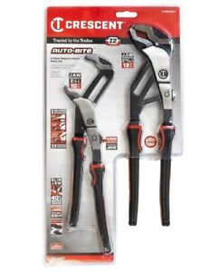 Crescent Auto-Bite RTABCGSET2 Tongue and Groove Plier Set, Alloy Steel