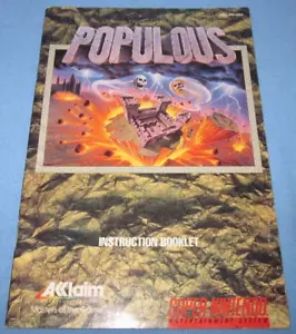 Folleto de instrucciones de Super Nintendo SNES ~ Populoso - Imagen 1 de 3