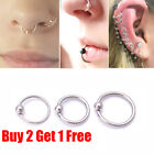 Surgical Steel Silver Ball Closure Lip Ring Ear Nose Ring Eyebrow Hoop Ring 
