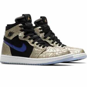 Nike AIR JORDAN 1 High Zoom Air DQ0659-700 Gold Laser Shoes - Men’s 13 - Picture 1 of 10