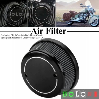 For 2014-2023 Indian Chief Chieftain Springfield Vintage Air Filter Air Cleaner — 第 1/4 张图片