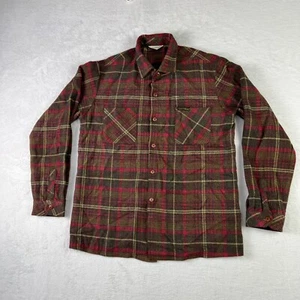Camicia vintage Lee Jin coreana rossa a quadri flanella uomo campeggio manica lunga abbigliamento da lavoro rara - Foto 1 di 12
