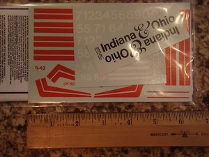  Indiana & Ohio Diesel Decals, Original, Schema vor 1997, Spur O, AHG-1O - Bild 1 von 3