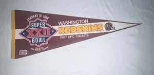 Banderín Superbowl XXII 1988 WASHINGTON REDSKINS NFC Champs banner 31 de enero - Imagen 1 de 5