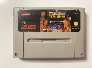 Wrestlemania The Arcade Game (1995) Super Nintendo Game Cartridge SNES, Sports - Foto 1 di 6