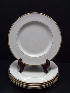 Pickard RICHMOND Cream w/Gold Band Dinner Plates 10 3/4" / Set of 6 - Picture 1 of 6