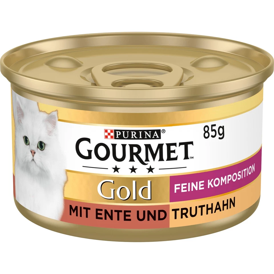PURINA Gold Feine Komposition Katzenfutter nass mit Ente und Truthahn 12er Pa... - Bild 1 von 4