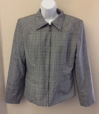 Women's Norton McNaughton Jacket Size 8 Black & White Lined - Image 1 of 3