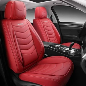 Leather Seat Covers Full Set Universal Water Resistant 3D Foam Back Sup - Picture 1 of 8