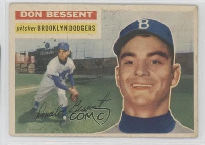 1956 Topps Don Bessent #184 Rookie RC - Image 1 of 2