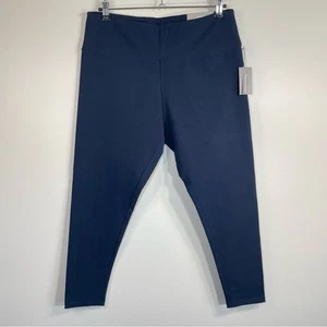 NWT Soft Surroundings Navy Blue Ankle Leggings Size Womens Petite Large - Picture 1 of 7