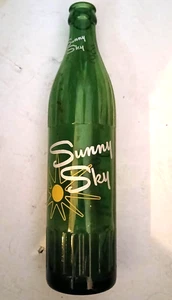 Sunny Sky Green Glass Bottle FREE SHIPPING - Picture 1 of 2
