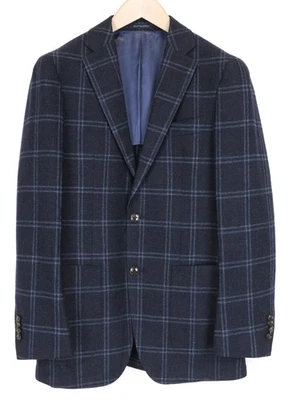 SUITSUPPLY Havana Men's Blazer UK34R Slim Blue Checked Pure Wool Lined - Image 1 of 4