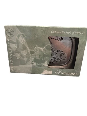 NOS 2008 Wilton Armetale Serveware Bread Tray Good Food Friend Pewter 246245 NEW - Image 1 of 4