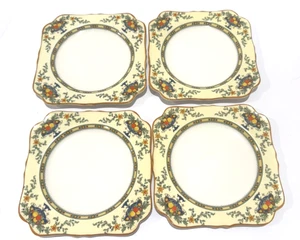 Crown Ducal Ware England 4 Platos de Pan 5.75" Urna Azul A1476 De Colección Raro #517 - Imagen 1 de 6