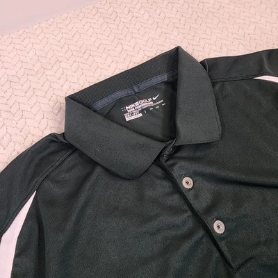 耐克高尔夫 Dri-FIT Tour Performance Polo 衫男式 XXL 绿色白色口音 — 第 1/4 张图片