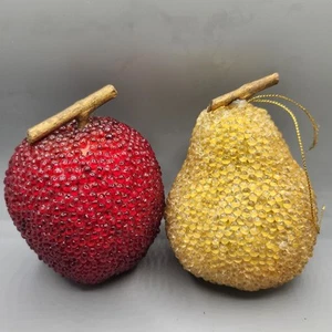 Lote 4 Manzanas y Peras Vintage Cristal Cuentas Azúcar Imitación Fruta 2 Estilos - Imagen 1 de 12