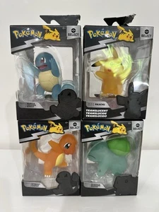 Pokémon Select Figures Series 1 - 4 Set-Pikachu, Charmander, Squirtle, Bulbasaur - Picture 1 of 6