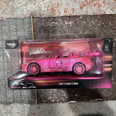Jada Toys 1995 Sukis 本田 S2000 速度与激情 1: 32 比例 - 粉红色 (97610) CHASE — 第 1/4 张图片