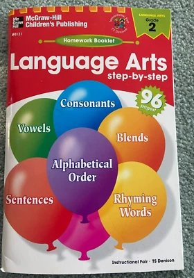 Language Arts step by step Grade 2 McGraw-Hill Homework Booklet - Image 1 of 2