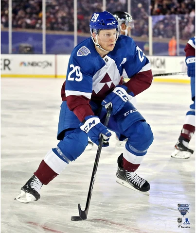 Nathan MacKinnon Colorado Avalanche Unsigned 2020 NHL Stadium Series Photograph Cover