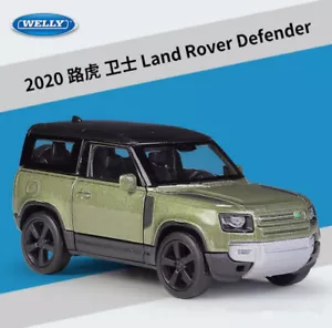 Welly 1:36 Land Rover Defender 2020 Green Diecast Pullback Model Car New - Picture 1 of 4