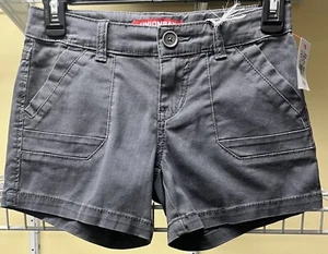 Unionbay Porkchop Galaxy Gray Adjustable Waist Shorts Pockets Girl Sz 10 Reg New - Picture 1 of 12