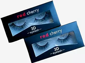 Eyelashes Red Cherry Mink False Fake Lashes In 3D lashes - Picture 1 of 2