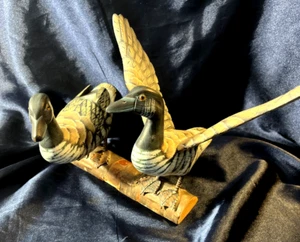 Hand Painted and Carved Geese- Stunning - Picture 1 of 10