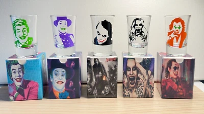 DC Comic Jokers Shot Glasses, juego de 5 CON CAJAS DE REGALO A JUEGO Foto 1 de 4