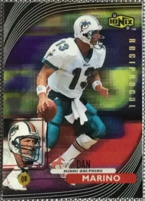 1999 UD Ionix Reciprocal #R30 DAN MARINO Miami Dolphins - Image 1 of 2