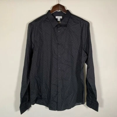 Calvin Klein Shirt Stripes Diamond Print Button Down Black Men 2XL NEW NWT 241 - Image 1 of 4