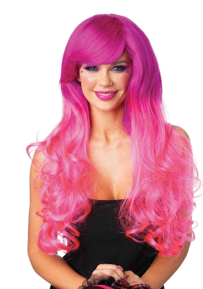 Leg Avenue A2001 Pink Two-Tone Long Wavy Wig - Image 1 of 1