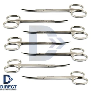 7 Pieces Iris Scissors Curved Surgical Dissecting Tissue Cutting Shears Medical - Picture 1 of 6
