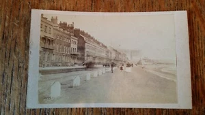 1860'S ANTIQUE CDV PHOTOGRAPH WEYMOUTH SEAFRONT DORSET - W.H.FOX - Picture 1 of 4