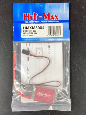 HELI-MAX HMXM3004 Brushless ESC 2/Heatsink 40A Helicopter Accessories New - Image 1 of 4