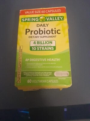 Suplemento probiótico diario Spring Valley cápsula de liberación retardada, 60 quilates caducidad 12/24 Foto 1 de 2