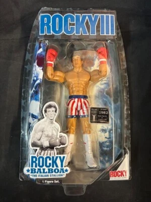 Figura de acción Rocky III Rocky Balboa Stars & Stripes Trunks JAKKS 7" (sin usar, en caja) 2006 Foto 1 de 2