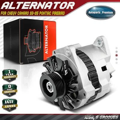 Alternator for Chevrolet Camaro Pontiac Firebird 1993 1994 1995 3.4L 105A 12V CW - Image 1 of 4