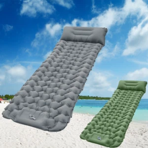 Backpacking Sleeping Mat Single Inflatable Lightweight Airbed Waterproof Camp - Picture 1 of 13