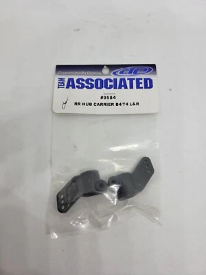 Team Associated RC10 B4 T4 Series NOS Rear Hub Carriers 9584 L & R Black - Image 1 of 2