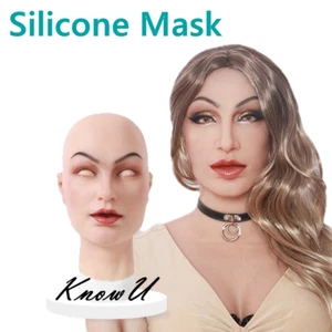Couvre-chef en silicone féminin maquillage permanent transgenre réaliste - Picture 1 of 12