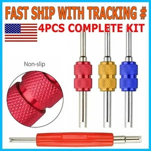4PCS Dual Schrader Valve Core Remover Tool A/C HVAC Air Conditioning Tire Repair - Picture 1 of 8