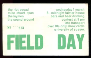 THE RIOT SQUAD / MIKE STUART SPAN :  original UK 1967 Gig ticket - Bild 1 von 2