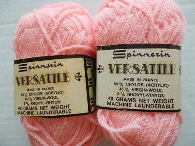 Fio de mistura de lã versátil Spinnerin, rosa, lote de 2 (1,5 oz cada) - Imagem 1 de 2