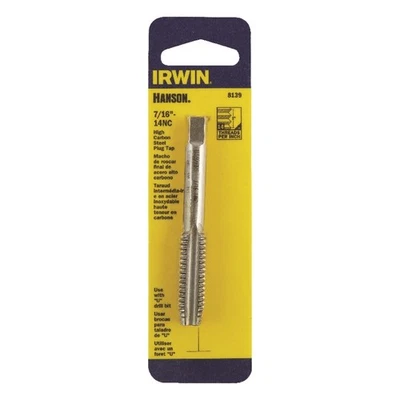 Irwin 8139 Hanson High Carbon Steel SAE Fraction Tap 7/16 in.-14NC 1 pc - Image 1 of 3