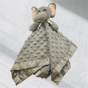 Baby grau Elefant Sicherheitsdecke Lovey Cozy Minky Punkte 16” x 16” - Bild 1 von 10
