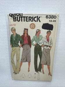 Butterick 6380 Misses Jacket Skirt Pants Pattern 12 Uncut - Picture 1 of 5